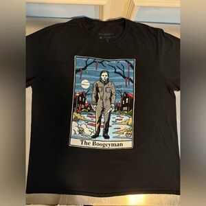 Halloween The Boogeyman Michael Myers Tarot Card Tshirt  graphic Tee